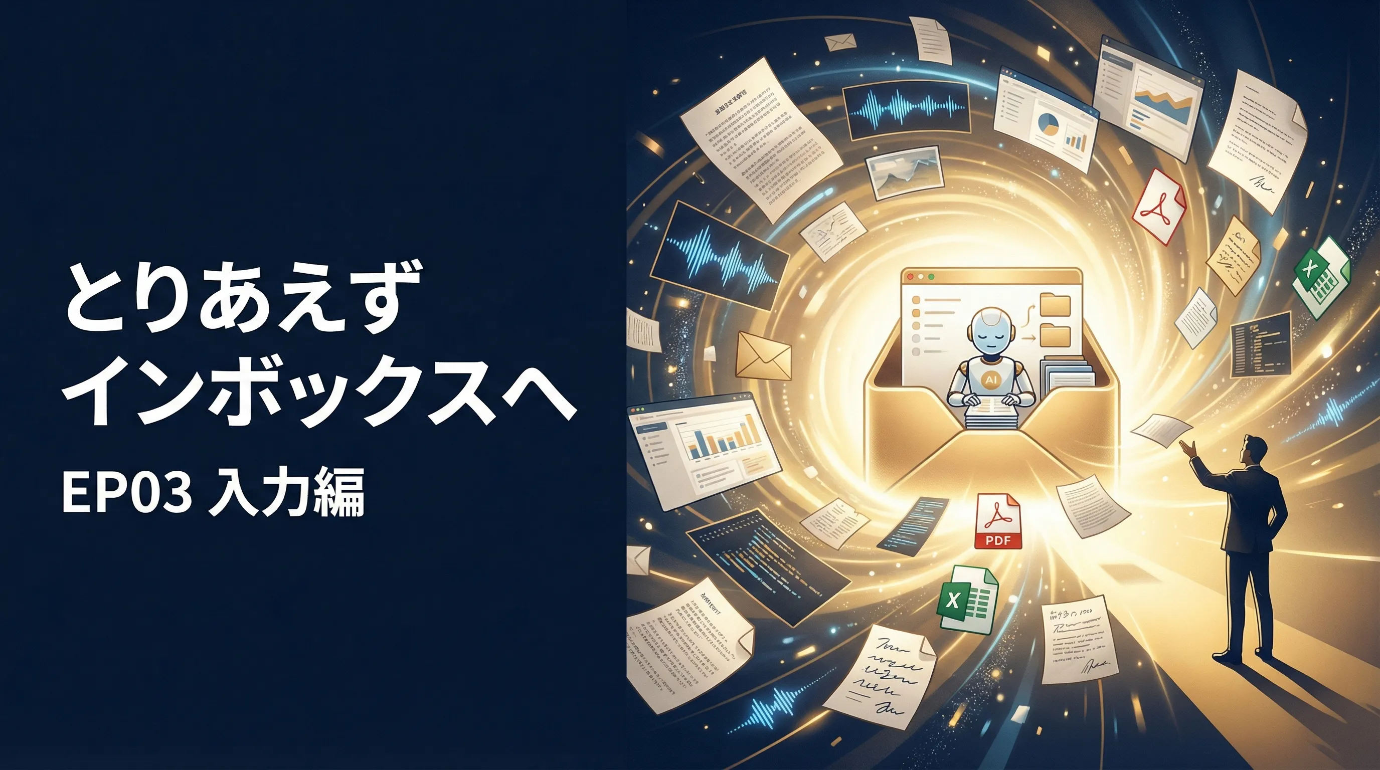 入力編：「とりあえずインボックスへ」 - テキスト・音声・画像・ファイル。あらゆる情報を迷わずMarkdown化し、工場の原料として搬入する4...